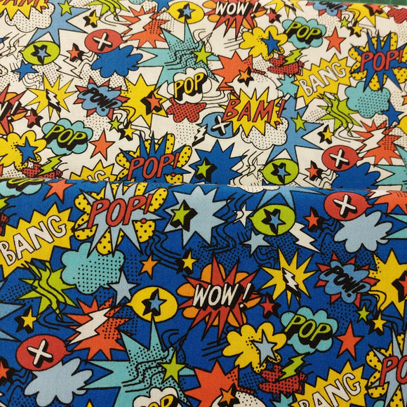 Pow Bang Pop Comic Fabric