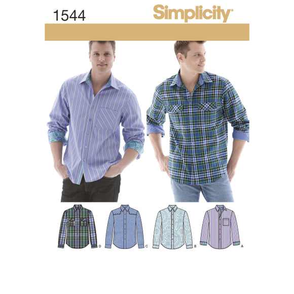 1544 Men's Shirt with Fabric Variations