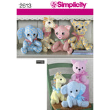 2613 Two Pattern Piece Stuffed Animals