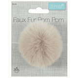 Pom Pom Faux Fur 6cm: 1 Piece Various Colours