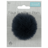 Pom Pom Faux Fur 6cm: 1 Piece Various Colours