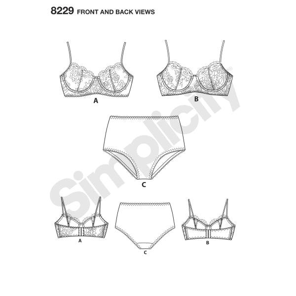 8229 Ladies Underwire Bras and Panties – Patches Haberdashery
