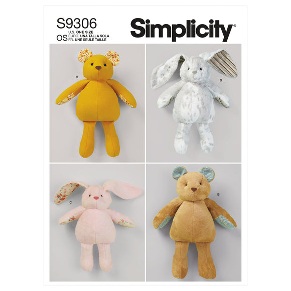 9306 Plush Bears & Bunnies in Two Sizes