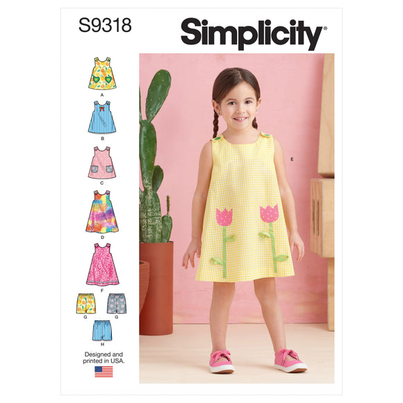 9318 Toddlers'  Tops, Dresses, and Shorts