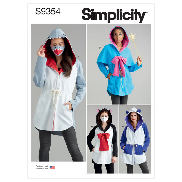 9354 Ladies Jacket Costume with Masks and Hat