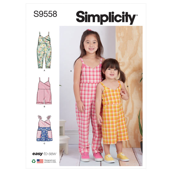 9558 Toddlers' and Children's Jumpsuit, Romper and Jumper