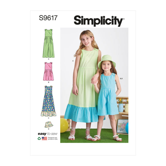 9617 Children's and Girls' Jumpsuit, Romper and Dress