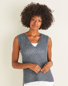 10114 Sirdar DK Cotton Vest Crochet