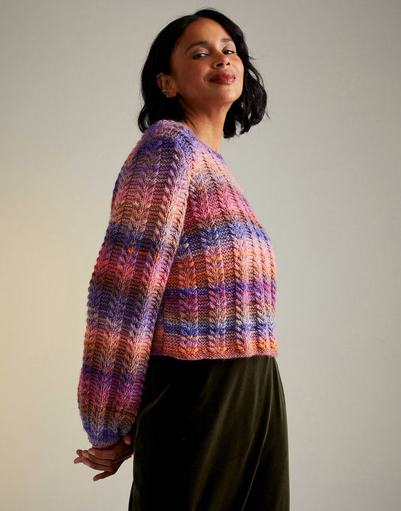 10719 Ladies Aran Cable Sweater