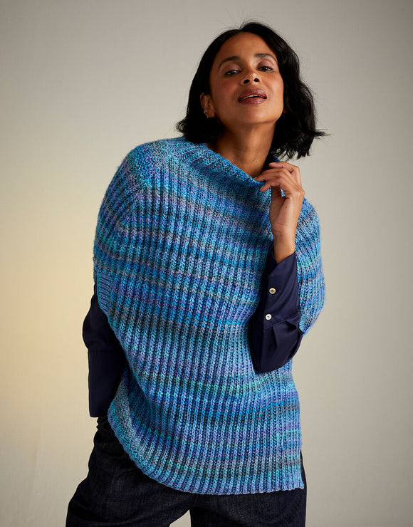 10721 Ladies Aran Poncho