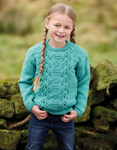 2508 Childrens Aran Cable Sweater