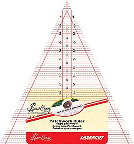 Sew Easy Ruler: Patchwork Triangle: 8.5 x 7in