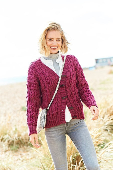 9819 Stylecraft Aran Cardigan, Hat & Gloves