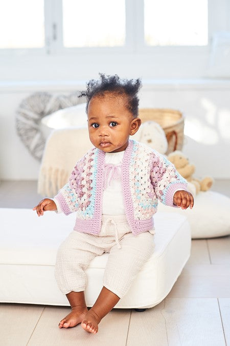 10067 Baby DK Crochet Hexagon Cardigans