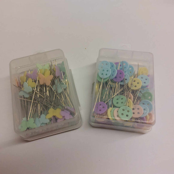 Sewing Pins Butterfly or Button
