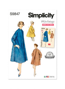 9847 Ladies Vintage Coat in Three Lengths