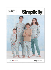 9861 Children's, Teens' and Adults' Knit Loungewear