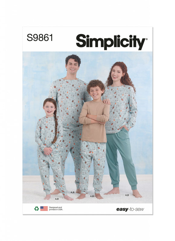 9861 Children's, Teens' and Adults' Knit Loungewear