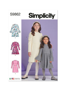 9862 Children's and Girls' Knit Dresses