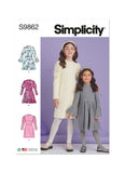 9862 Children's and Girls' Knit Dresses