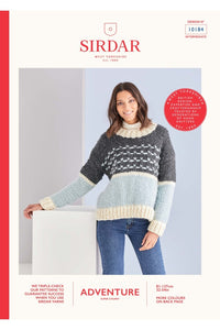 Sirdar 10184 Crew Neck Sweater in Super Chunky