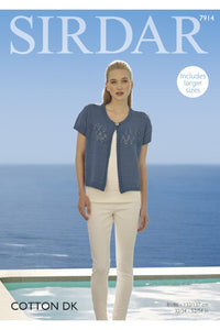 Sirdar 7914 Woman's Cardigan in Cotton DK