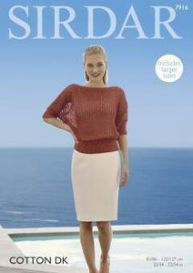 Sirdar 7916 Woman's Top in Cotton DK
