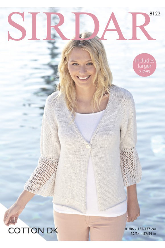 Sirdar 8122 Jacket in Cotton DK