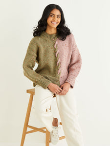 10341 Ladies Chunky Cable Sweater