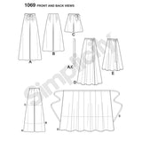 1069 Ladies Wide Leg Trousers or Shorts & Skirts in 2 Lengths