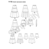 1110 Ladies Tiered Skirt with Length Variations