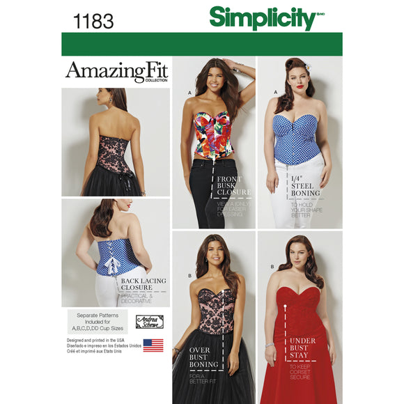 1183 Ladies and Plus Size Corsets