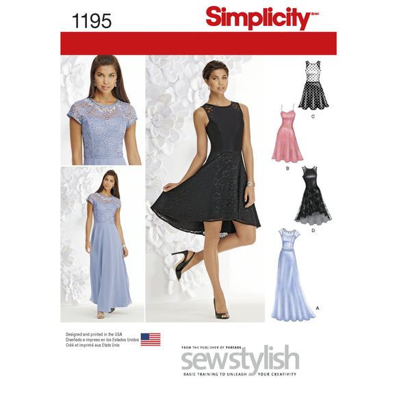 1195 Ladies and Miss Petite Special Occasion Dress