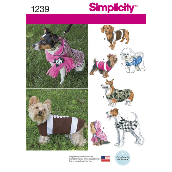 1239 Dog Coats in Three Sizes