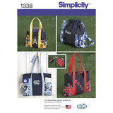 1338 Tote Bags in Three Sizes, Backpack and Coin Purse