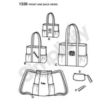1338 Tote Bags in Three Sizes, Backpack and Coin Purse