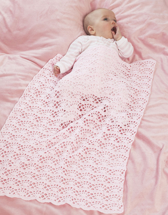 1368 Crochet 4 Ply Baby Blanket & Shawl
