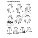 1369 Ladies Skirts in Three Lengths