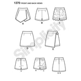 1370 Ladies Shorts, Skort and Skirt