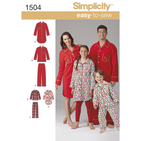 1504 Child's, Teens and Adults Loungewear
