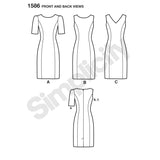 1586 Ladies and Plus Size Amazing Fit Dress