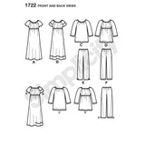 1722 Learn to Sew Child's and Girl's Loungewear