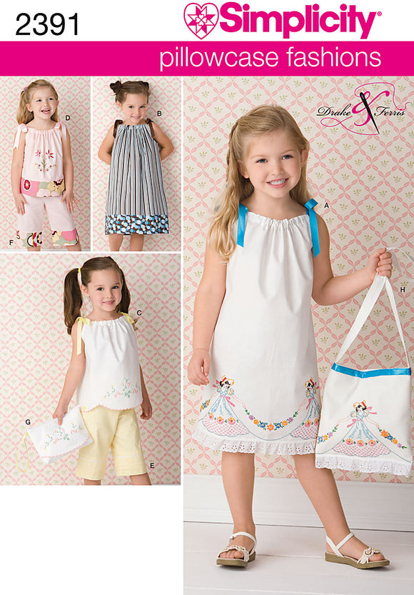 2391 Child's vintage pillow case fashion