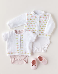 5363 4 Ply Baby Embroidered Cardigan