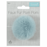 Pom Pom Faux Fur 6cm: 1 Piece Various Colours