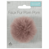 Pom Pom Faux Fur 6cm: 1 Piece Various Colours