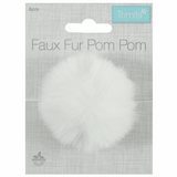 Pom Pom Faux Fur 6cm: 1 Piece Various Colours