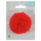 Pom Pom Faux Fur 6cm: 1 Piece Various Colours