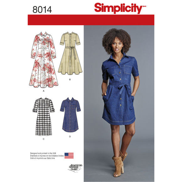 8014 Ladies Shirt Dress