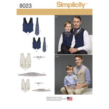 8023 Boys and Men's Vest, Bow-tie, Cummerbund and Ascot